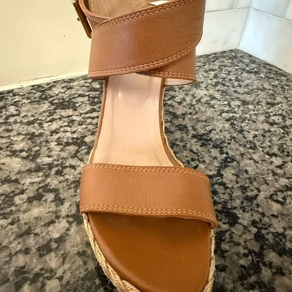 Stuart Weitzman Tan Wedge Sandals - Picture 7 of 9